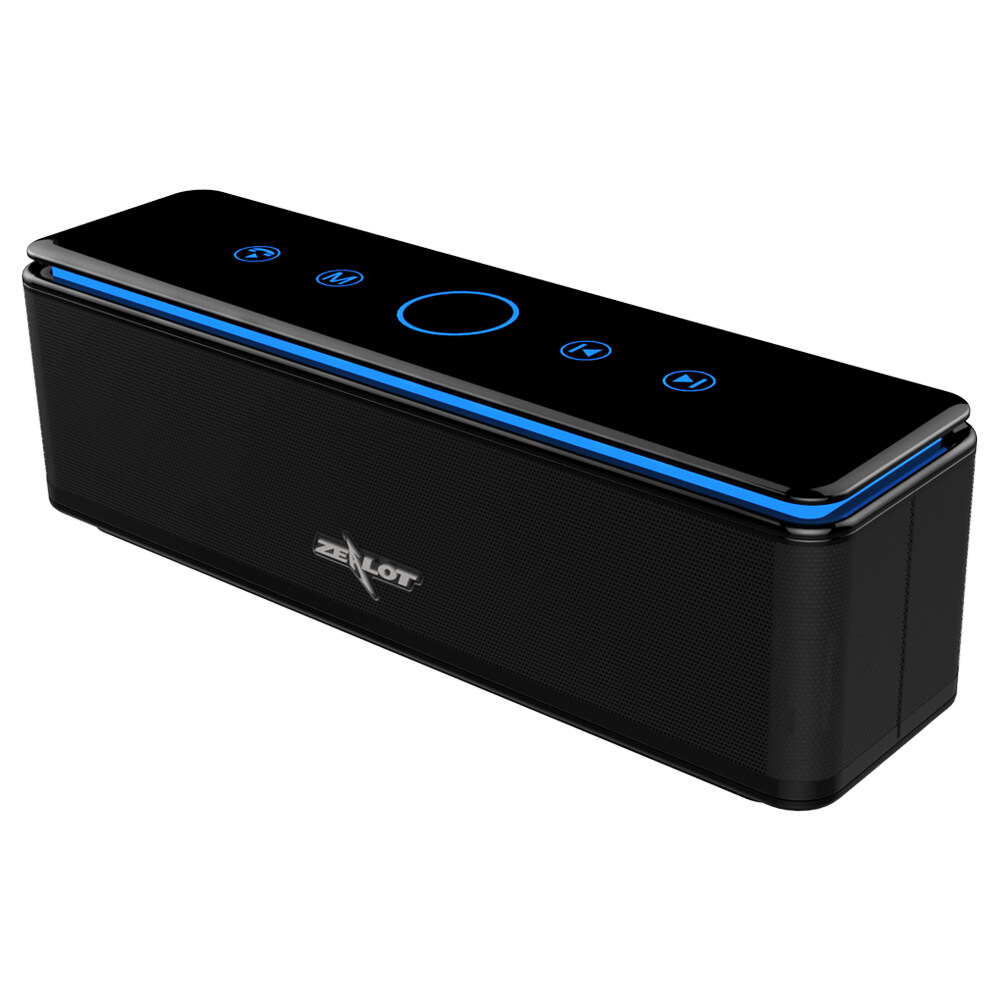 Zealot S7 3D Wireless Speaker Bluetooth Soundbar Powerful Bass Stereo Touch Control Portable 26W AUX TF Card 20 hours Playback Home Outdoor Use